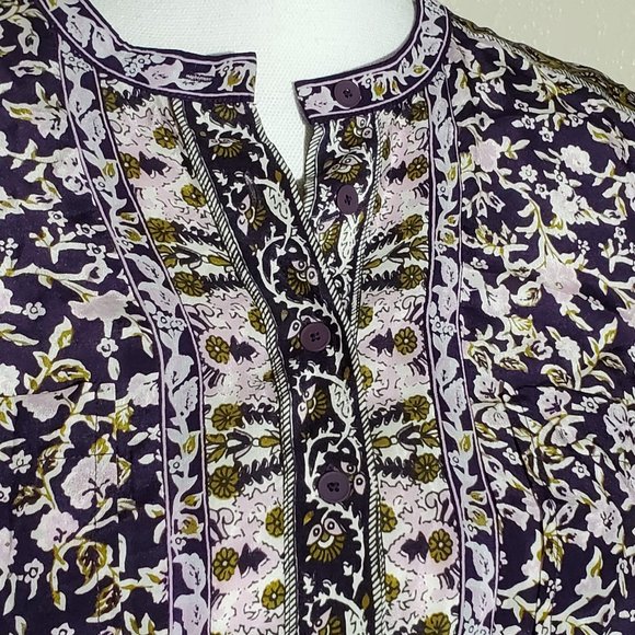 NWOT Rebecca Taylor Floral Silk Popover Blouse - Picture 3 of 3